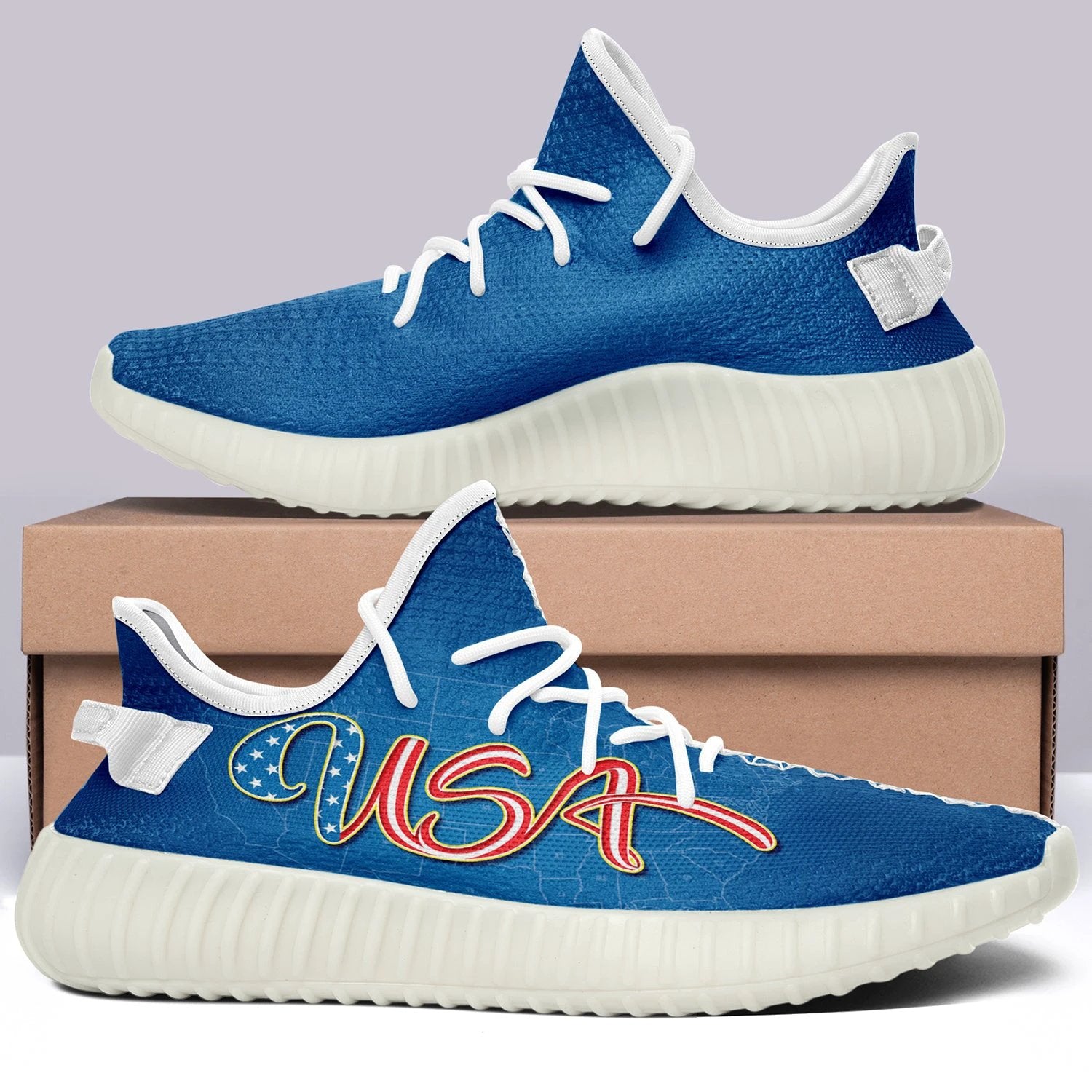 USA Flag V3 350v Yeezy Sneakers For Men Women Fans by Crocs
