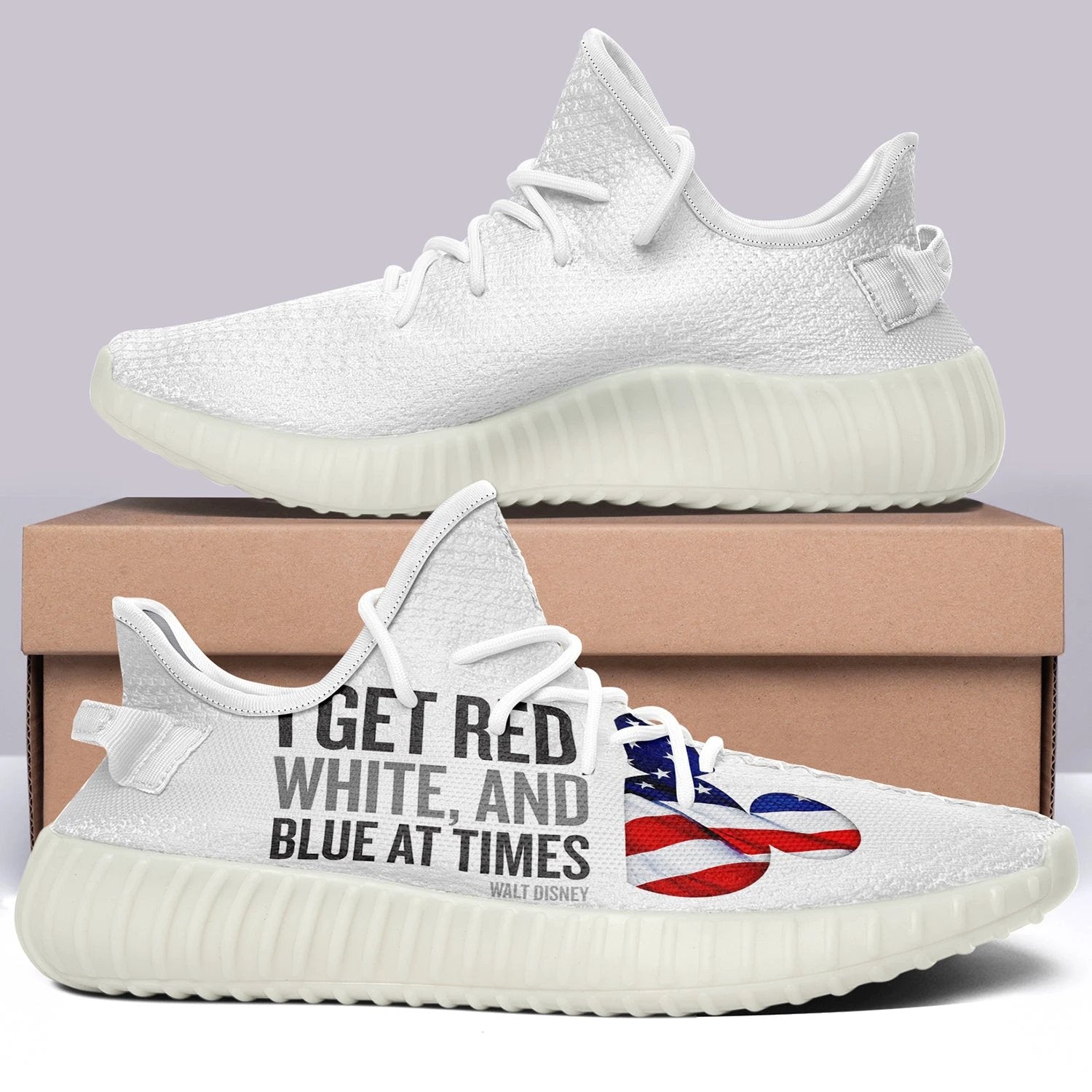 USA Flag V3 350v Yeezy Sneakers For Men Women Fans by Crocs