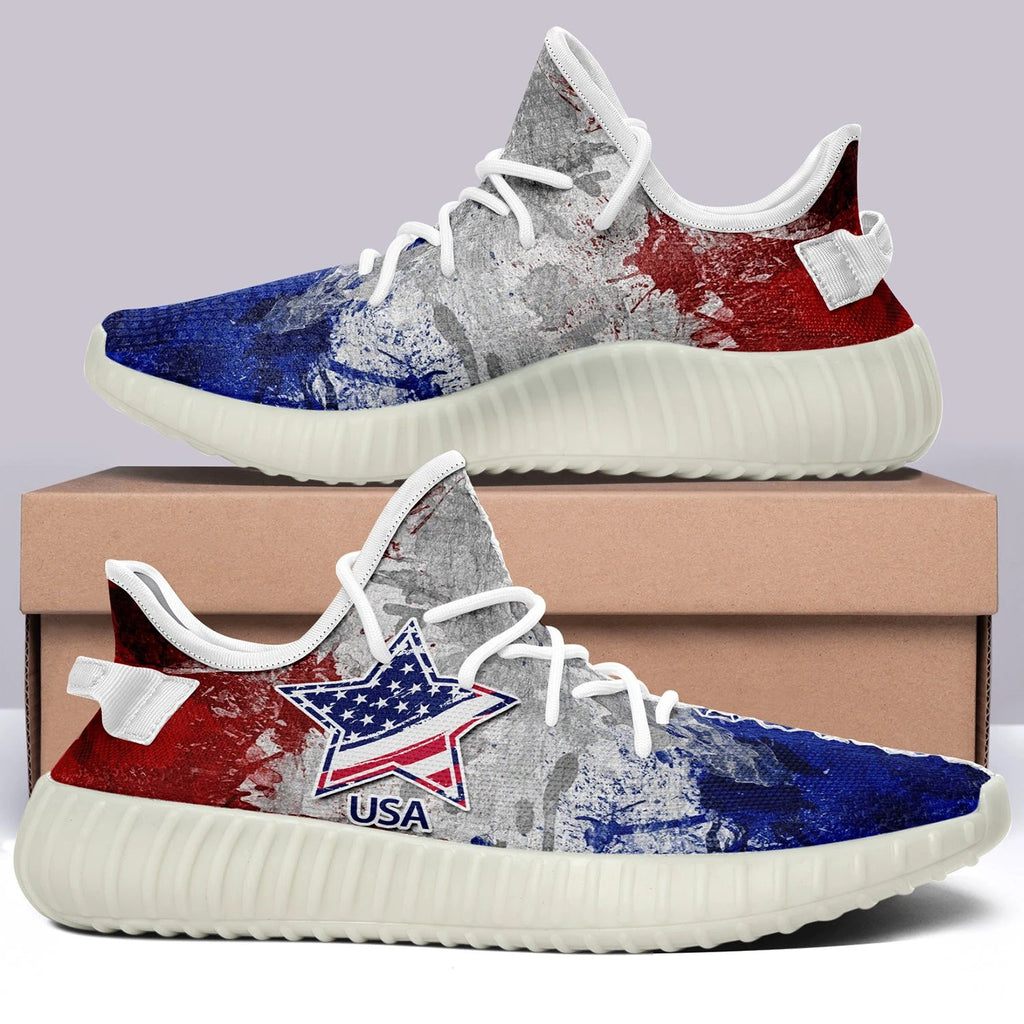 USA Flag V28 350v Yeezy Sneakers For Men Women Fans by Crocs