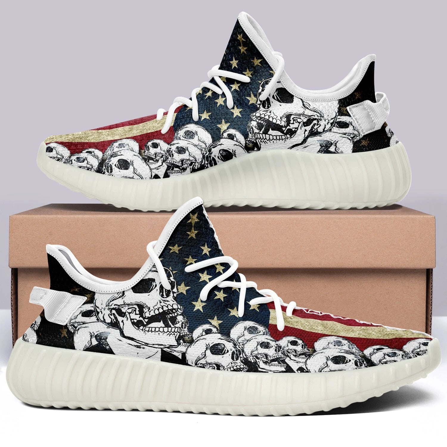 USA Flag V28 350v Yeezy Sneakers For Men Women Fans by Crocs