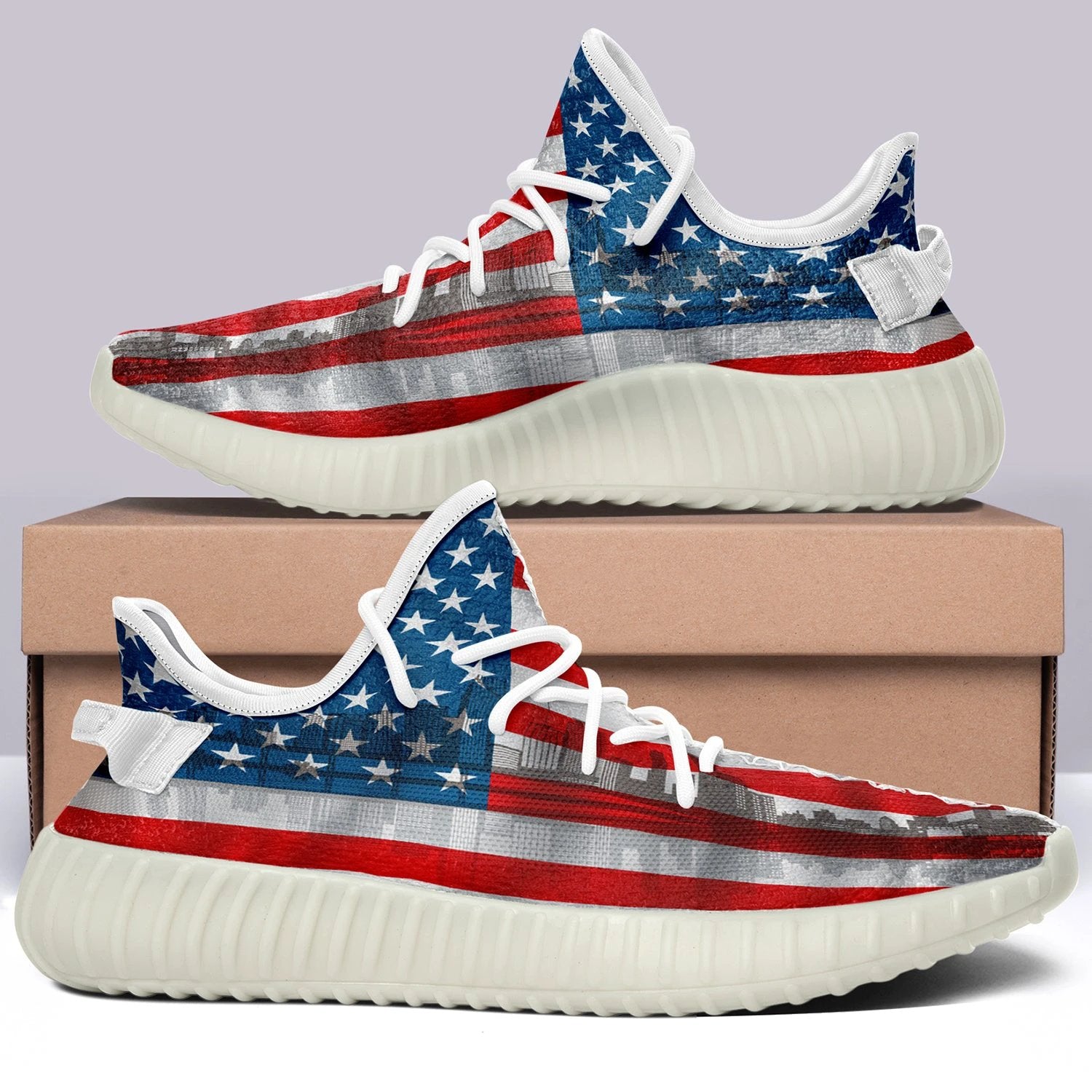 USA Flag V28 350v Yeezy Sneakers For Men Women Fans by Crocs