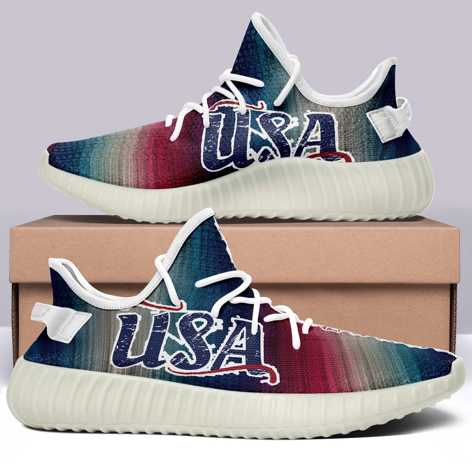 USA Flag V28 350v Yeezy Sneakers For Men Women Fans by Crocs