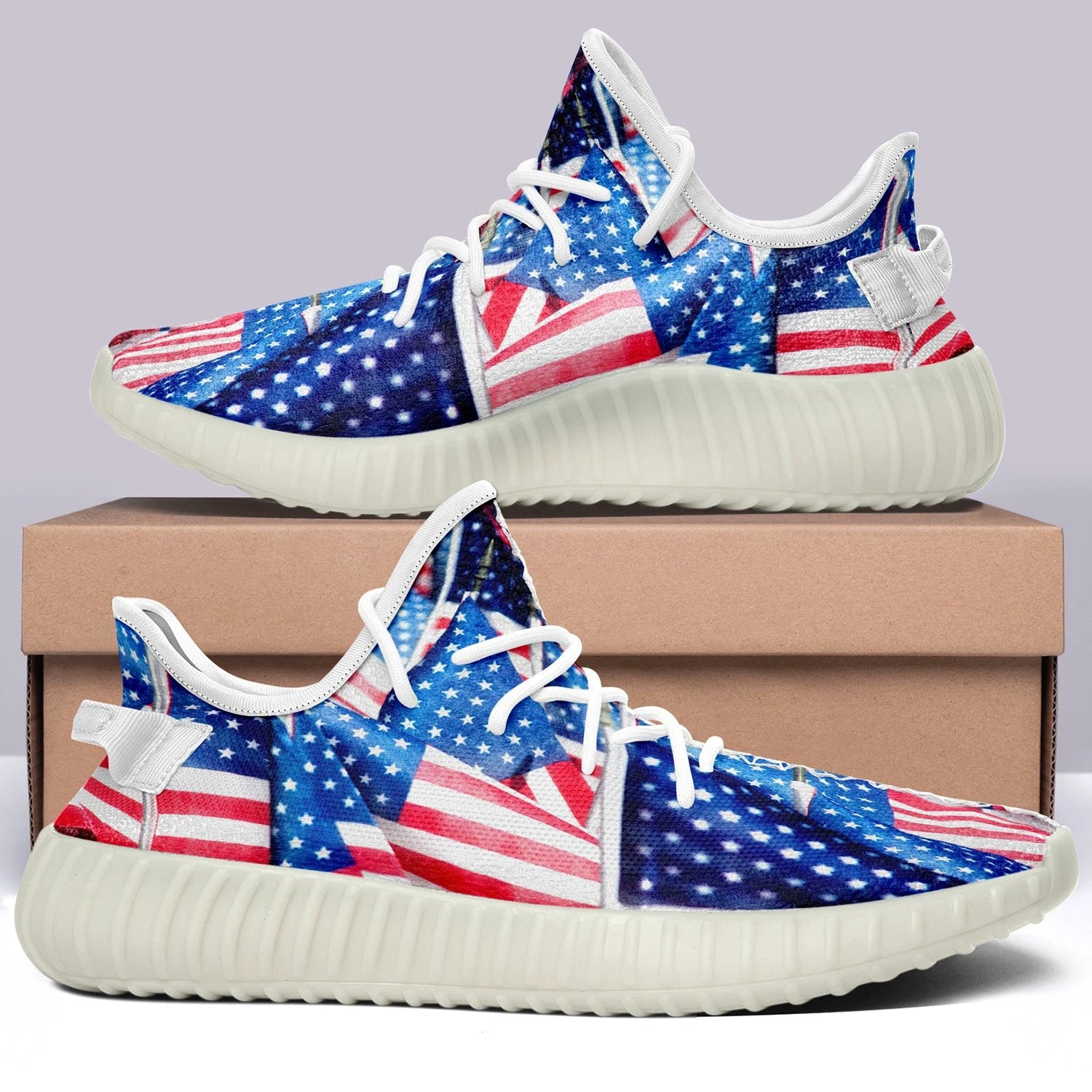 USA Flag V35 350v Yeezy Sneakers For Men Women Fans by Crocs