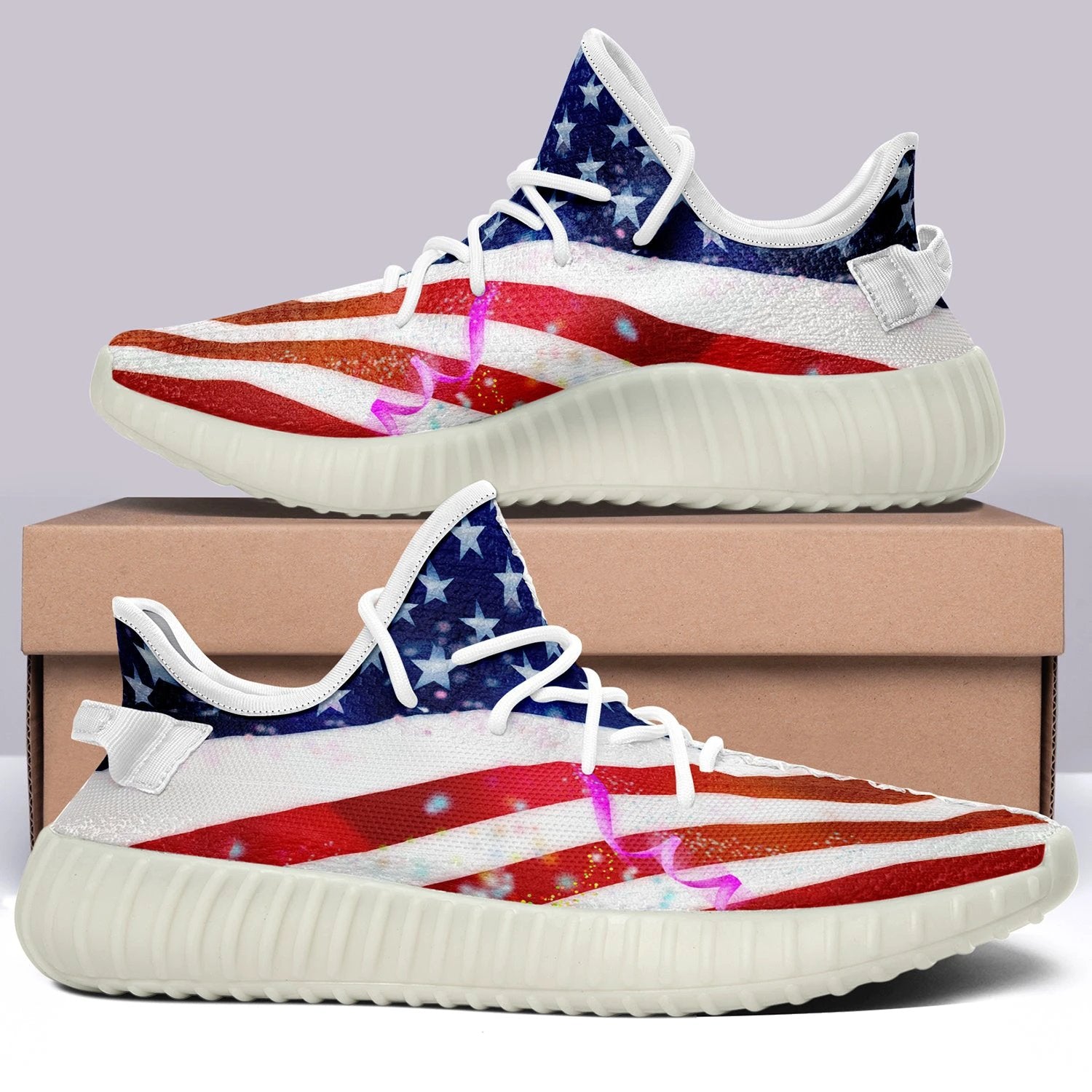 USA Flag V35 350v Yeezy Sneakers For Men Women Fans by Crocs
