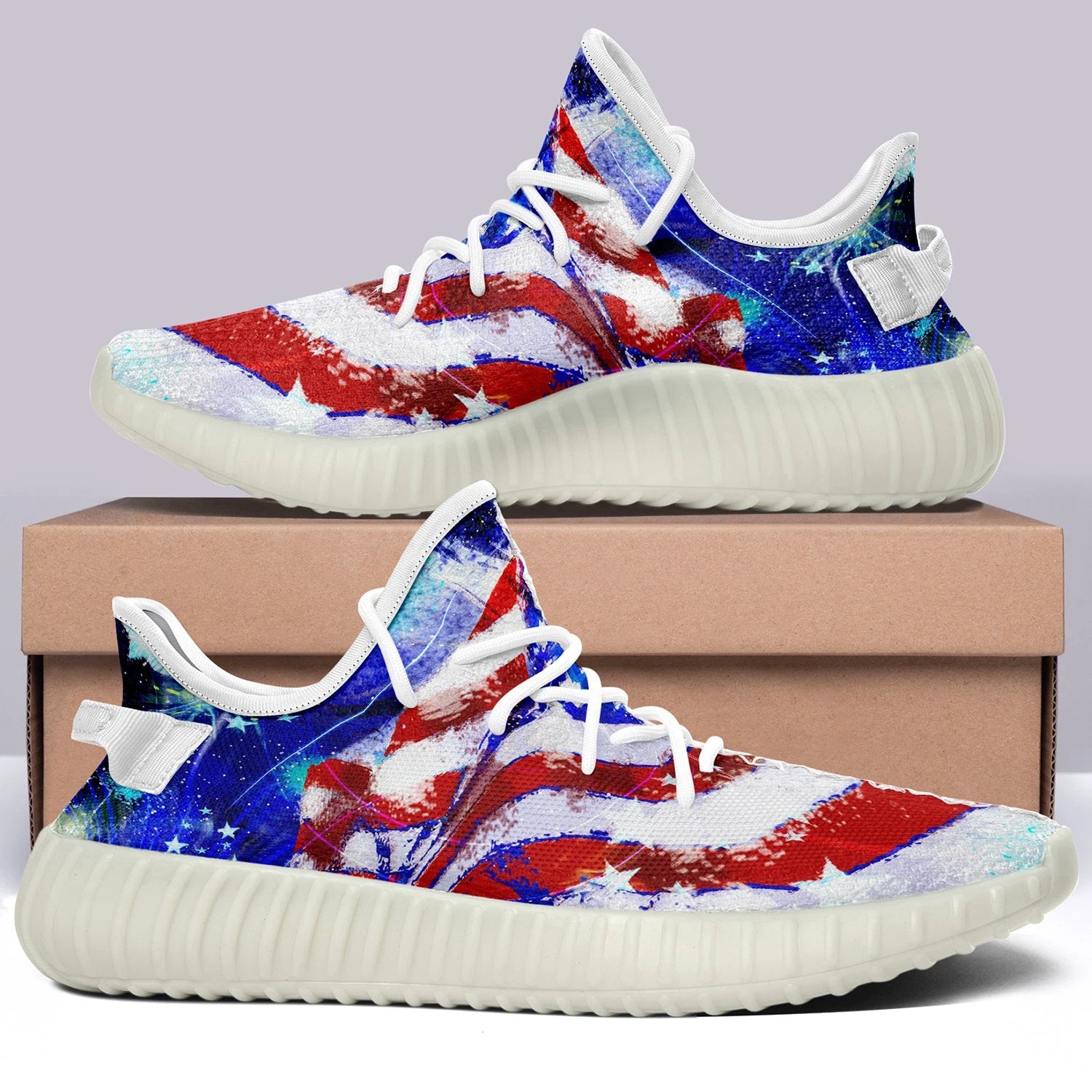 USA Flag V35 350v Yeezy Sneakers For Men Women Fans by Crocs