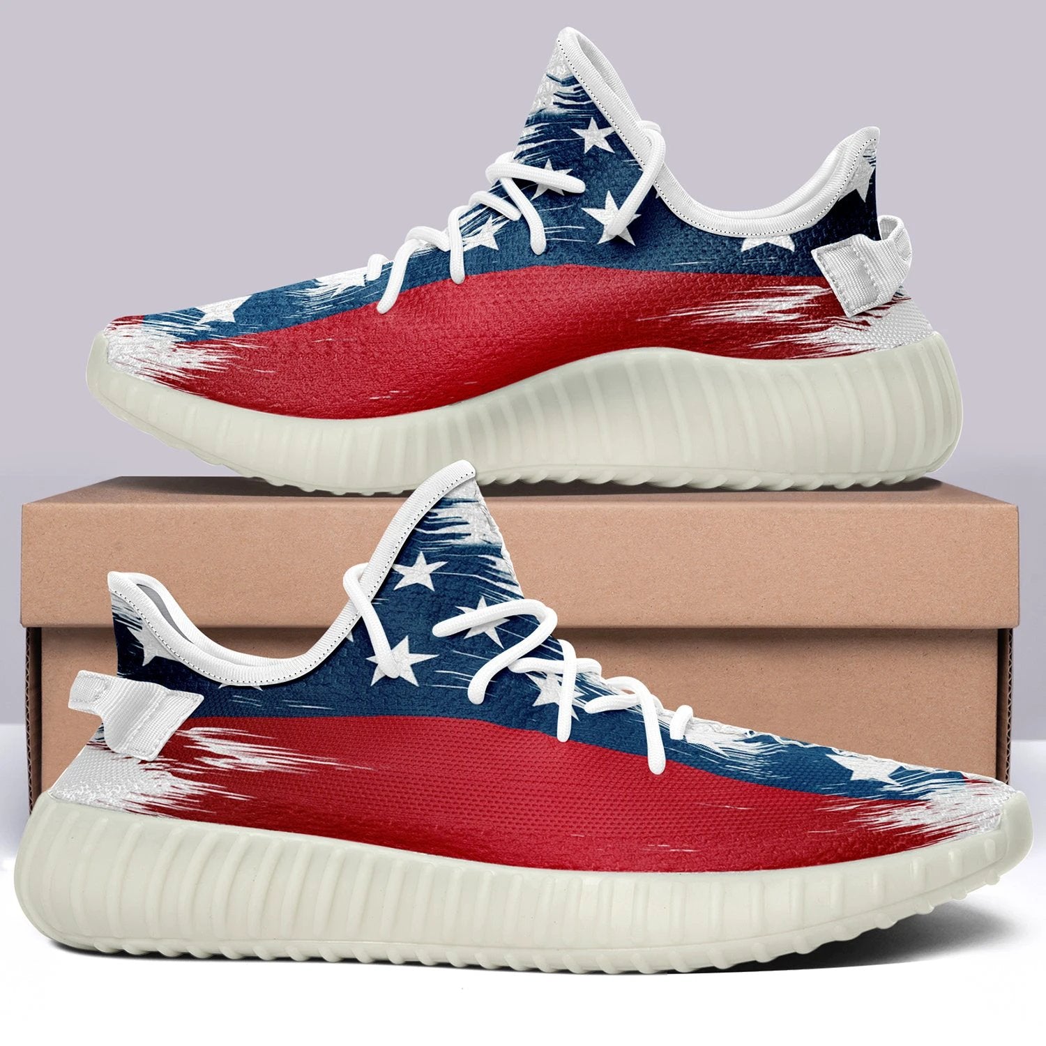 USA Flag V35 350v Yeezy Sneakers For Men Women Fans by Crocs