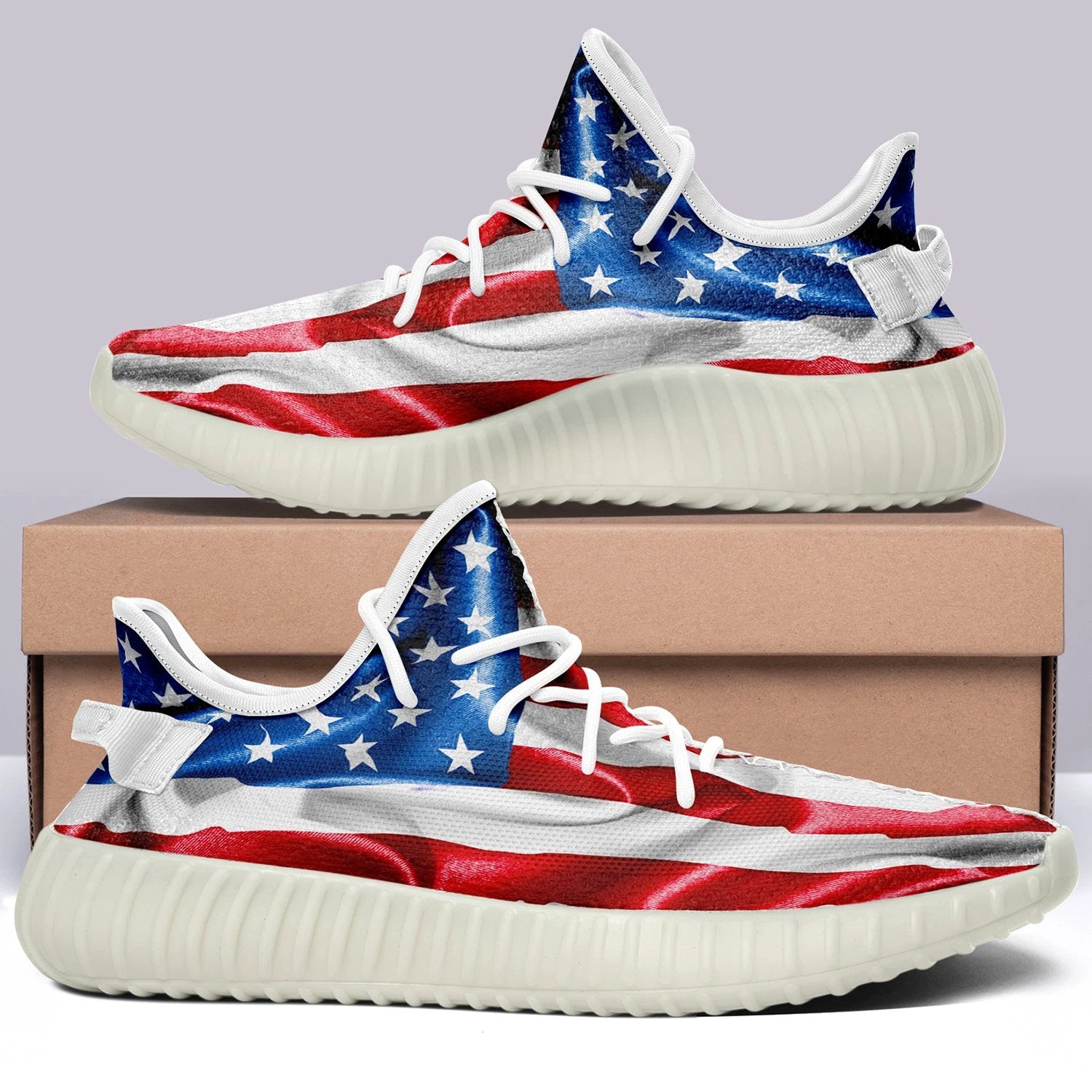 USA Flag V35 350v Yeezy Sneakers For Men Women Fans by Crocs