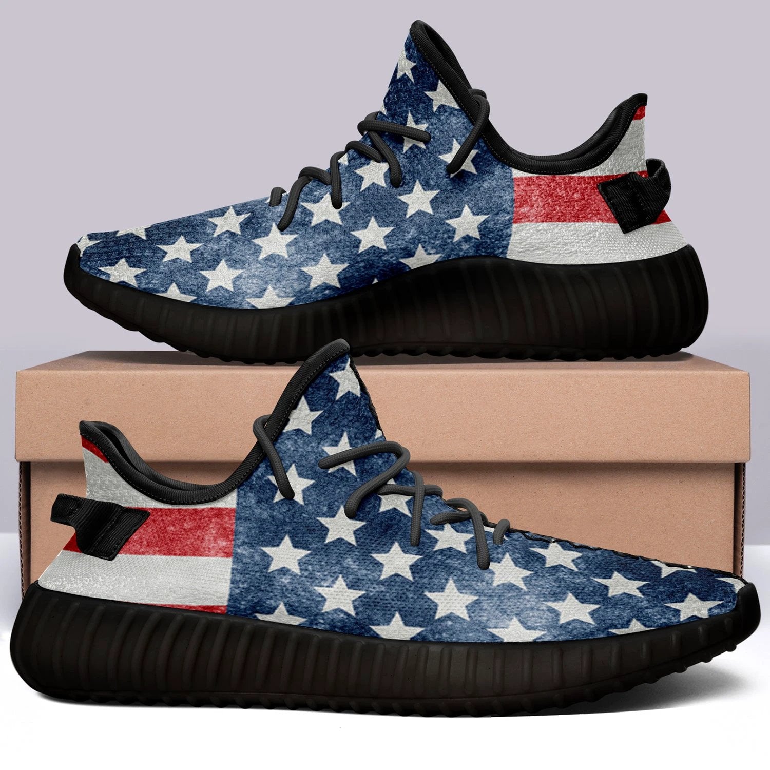 USA Flag 350v Yeezy Sneakers For Men Women Fans by Crocs
