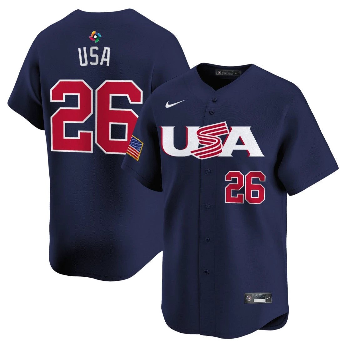USA Jersey #26 Projected Team USA World Baseball Classic 2023 Style 2026 Roster by My Store