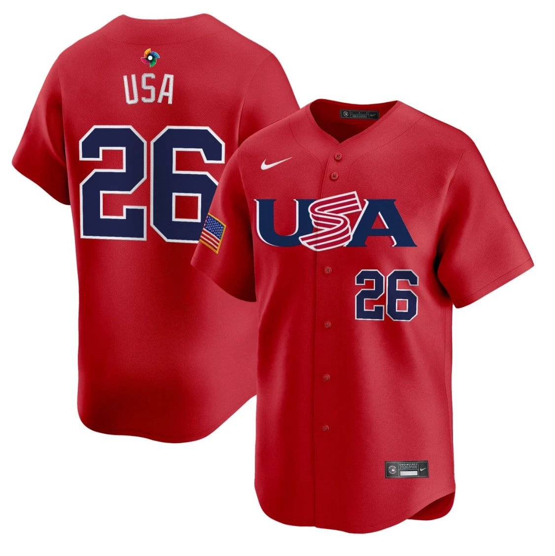 USA Jersey #26 Projected Team USA World Baseball Classic 2023 Style 2026 Roster by My Store