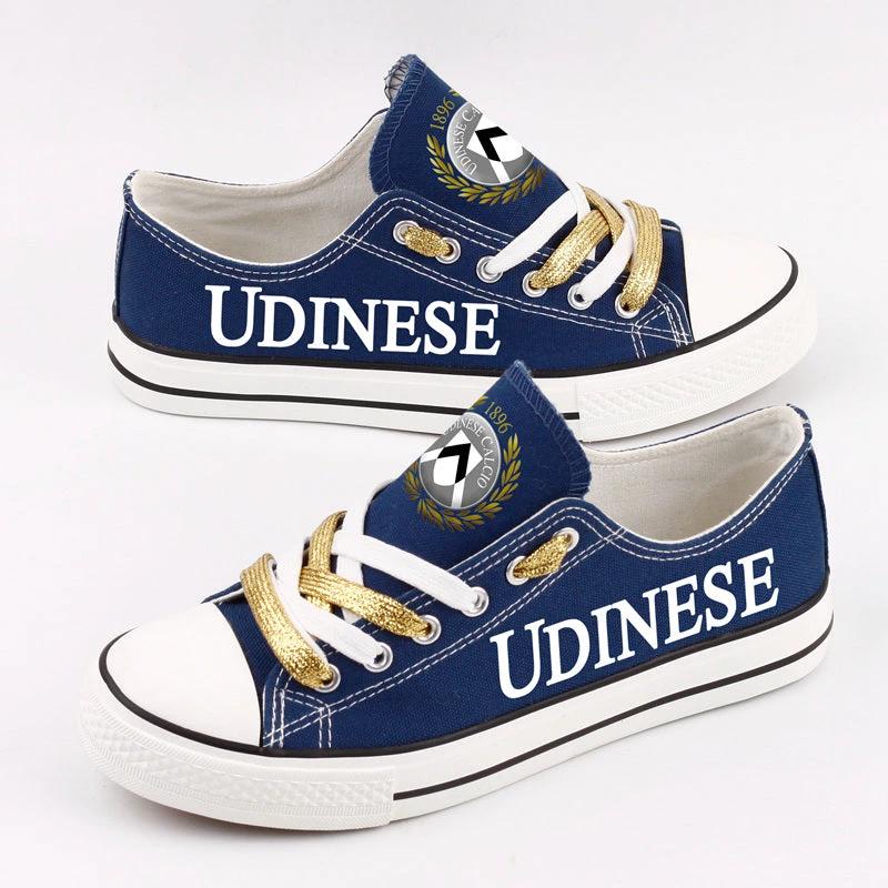 Udinese Low Top Canvas Sport Sneakers Shoes For Men Women Fans by Crocs