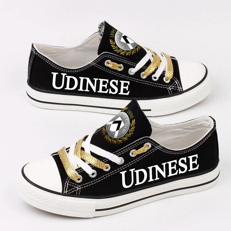 Udinese Low Top Canvas Sport Sneakers Shoes For Men Women Fans by Crocs