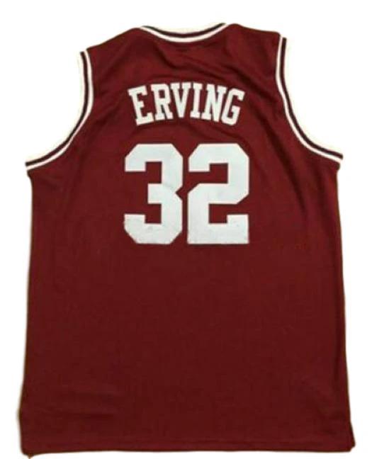 Ulius Erving Jersey #32 Massachusetts College Basketball Sewn Maroon by My store basketball