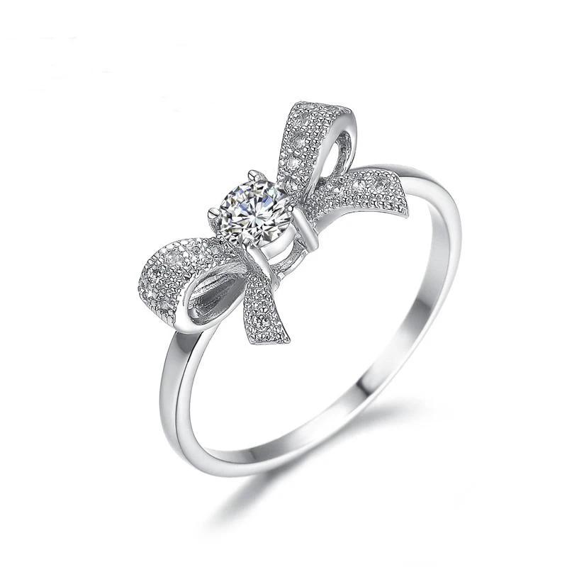 Swiss Crystal Bow Ring by Bowlift