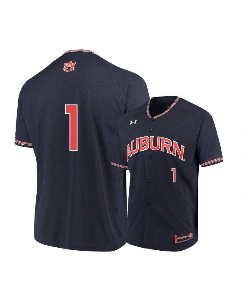 Under Armour Auburn Tigers 1 Judd Ward Navy College Baseball Jersey by My Store