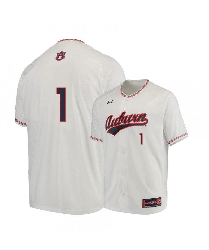 Under Armour Auburn Tigers 1 Judd Ward White Baseball Jersey by My Store