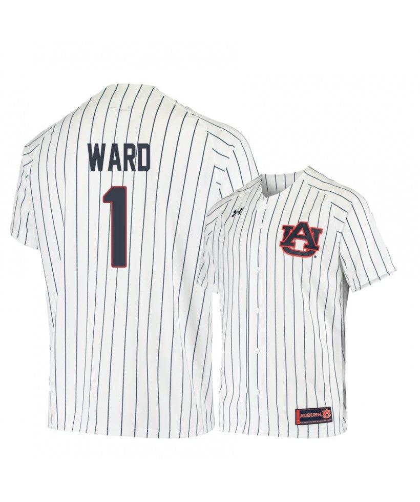 Under Armour Auburn Tigers 1 Judd Ward White Blue Baseball Jersey by My Store