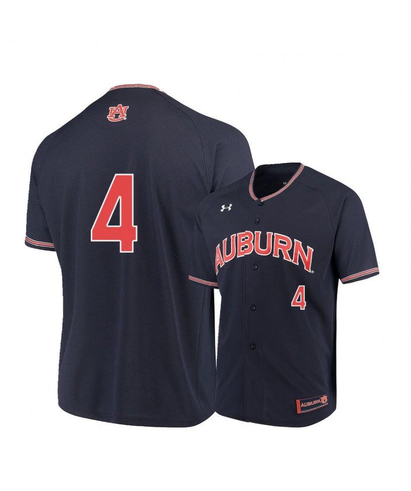 Under Armour Auburn Tigers 4 Rankin Woley Navy Baseball Jersey by My Store