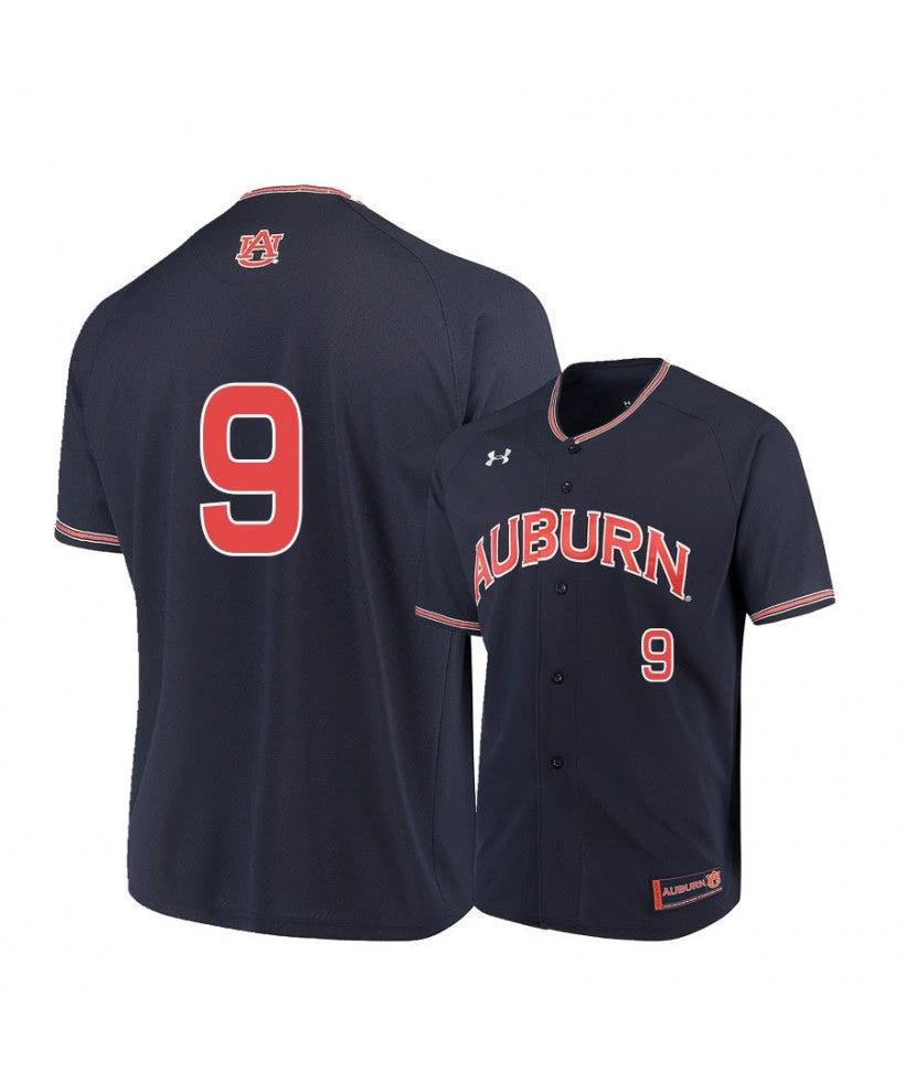 Under Armour Auburn Tigers 9 Ryan Bliss Navy Baseball Jersey by My Store