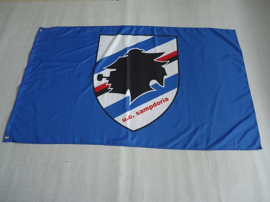 Unione Calcio Sampdoria Flag 3x5Ft polyester UC Sampdoria banner by flagsjustdoit