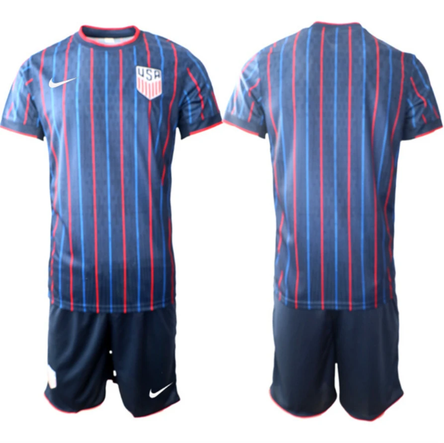 United States Custom Blue 2026 World Cup Away Soccer Jersey Suit by Soccer Jersey