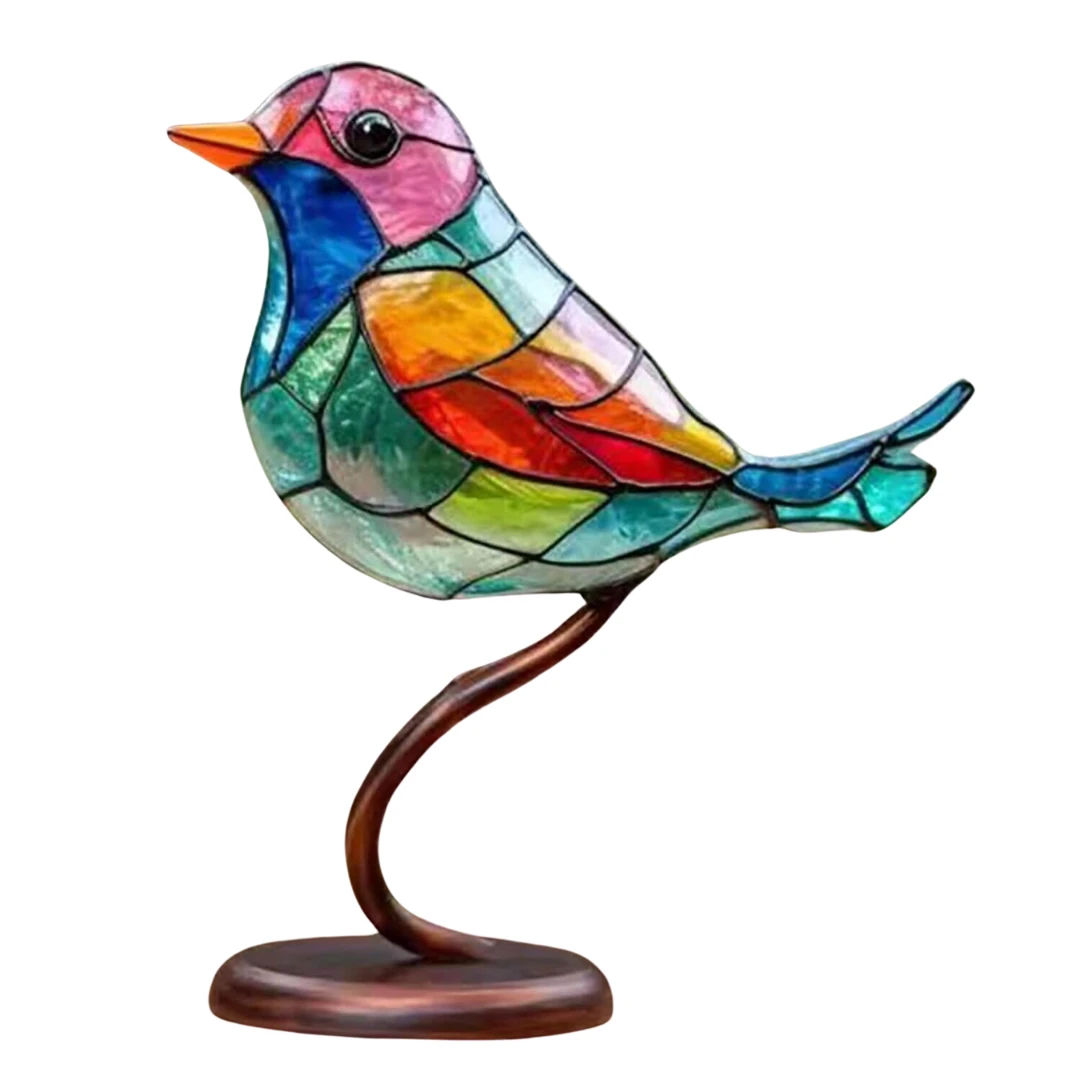 ElegantAviary | Colorful Birds on Branch Desk Ornaments Bowlift by Bowlift