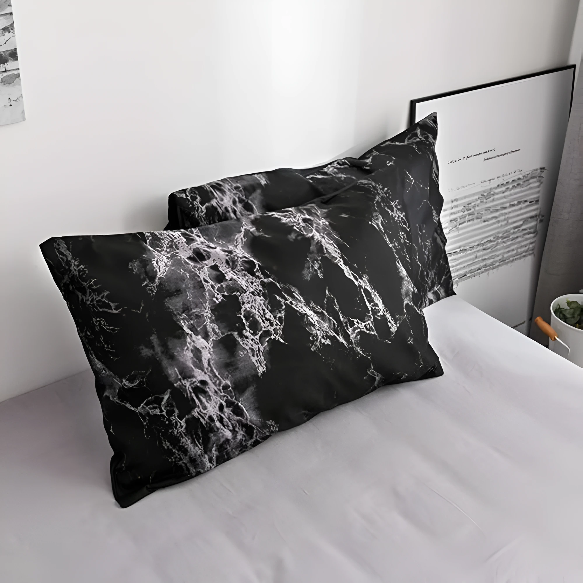 Luxe Black Marble | 3pcs Duvet Cover Sets by Casa & Beyond