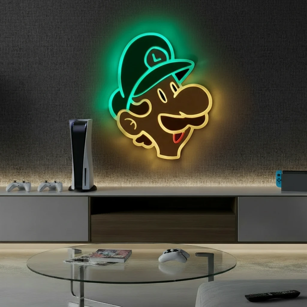 Luigi Sign Led Neon Sign Kids Neon Gift by Neonchics