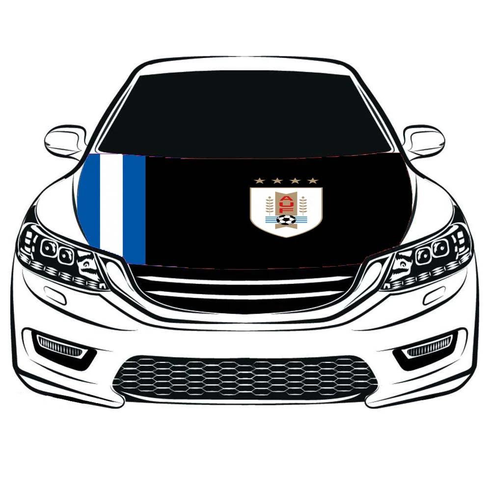 Uruguay national football team Car Hood Cover Flag ,Engine Banner Flag of Uruguay national team ,3.3X5ft,/6X7FT 100% Polyester Elastic Fabrics Can be Washed Suitable for large SUV and Pickup Trucks by flagsshop