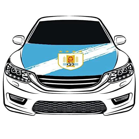 Uruguay national football team Car Hood Cover Flag ,Engine Banner Flag of Uruguay national team ,3.3X5ft,/6X7FT 100% Polyester Elastic Fabrics Can be Washed Suitable for large SUV and Pickup Trucks by flagsshop