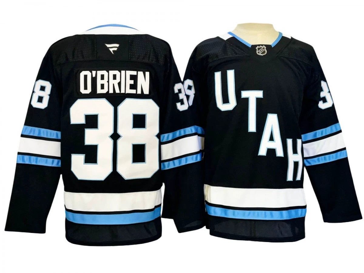Utah Hockey Club #38 Liam O'Brien Black Jersey by Hockey David