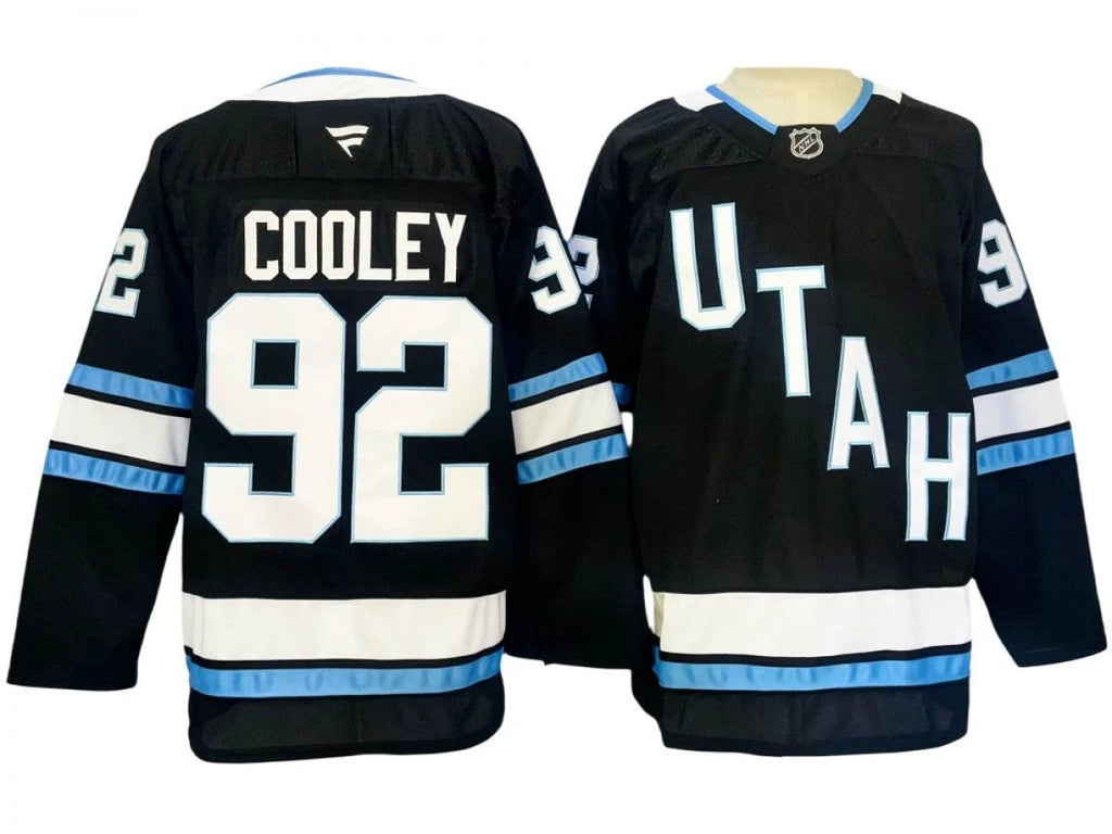 Utah Hockey Club #92 Logan Cooley Black Jersey by Hockey David