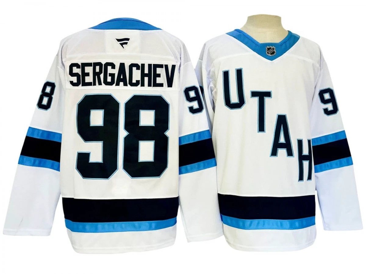 Utah Hockey Club #98 Mikhail Sergachev White 2024 Jersey by Hockey David