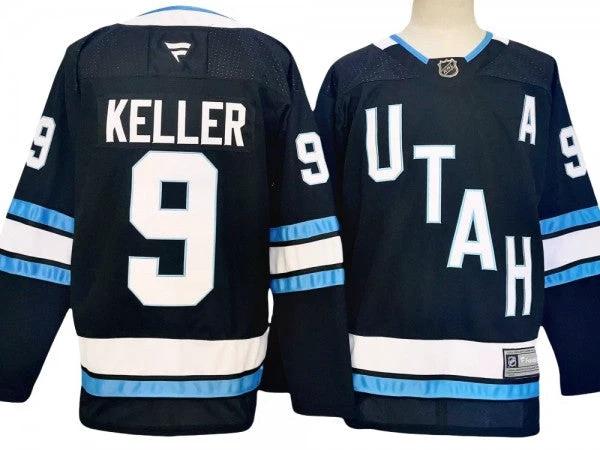 Utah Hockey Club #9 Clayton Keller 2024 Jersey - Navy by Hockey David