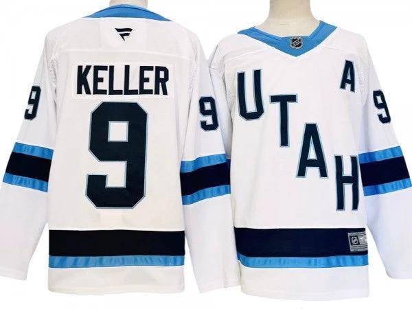 Utah Hockey Club #9 Clayton Keller 2024 Jersey - White by Hockey David
