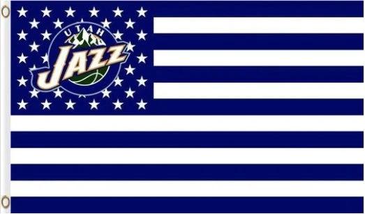 Utah Jazz US Flag 3X5Ft Polyester Banner USA Digital Print by flagsjustdoit