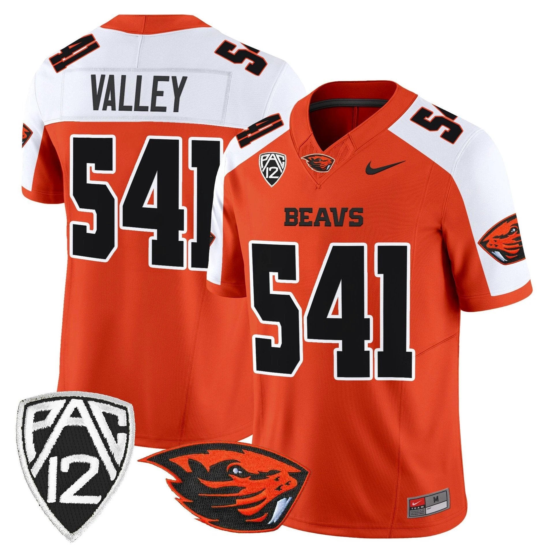 Valley Jersey #541 Oregon State Beavers 2025 Limited Stitched Orange Alter by My Store NCAA Football Jerseys
