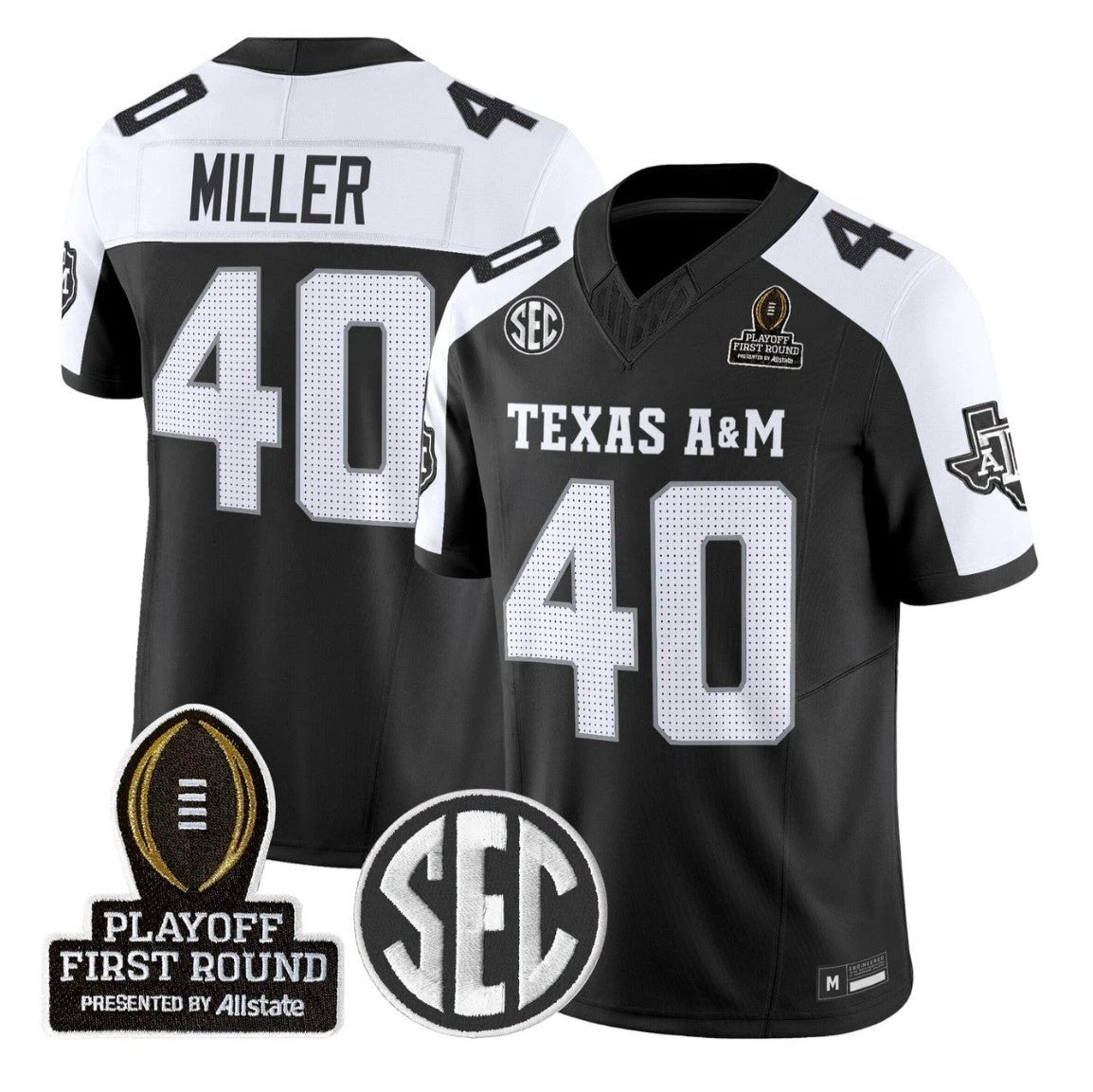 Von Miller Jersey #40 Texas A&M Aggies 2025 Playoff First Round Stitched by My Store NCAA Football Jerseys