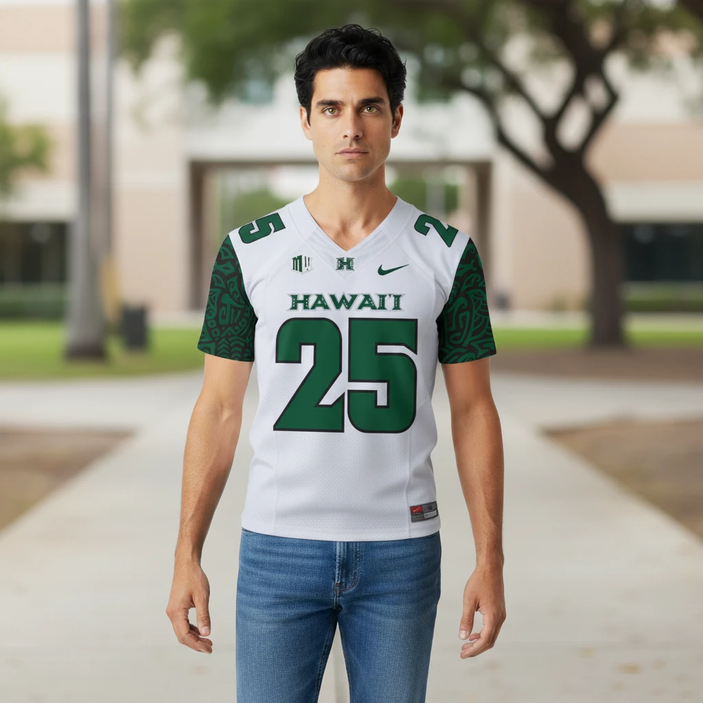 Warriors Jersey #25 Hawai'i Rainbow 2025 Hawai'i Bowl Patch Stitched Black Limited by My Store NCAA Football Jerseys