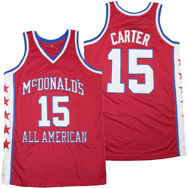 Vince Carter #15 McDonald's All American Basketball Jersey Red by My store basketball