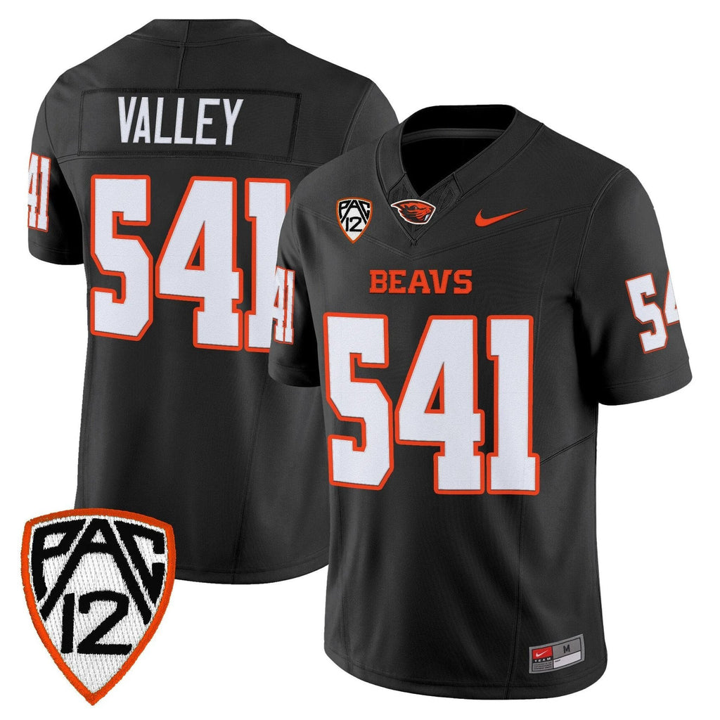 Valley Jersey #541 Oregon State Beavers 2025 Limited Stitched Black by My Store NCAA Football Jerseys