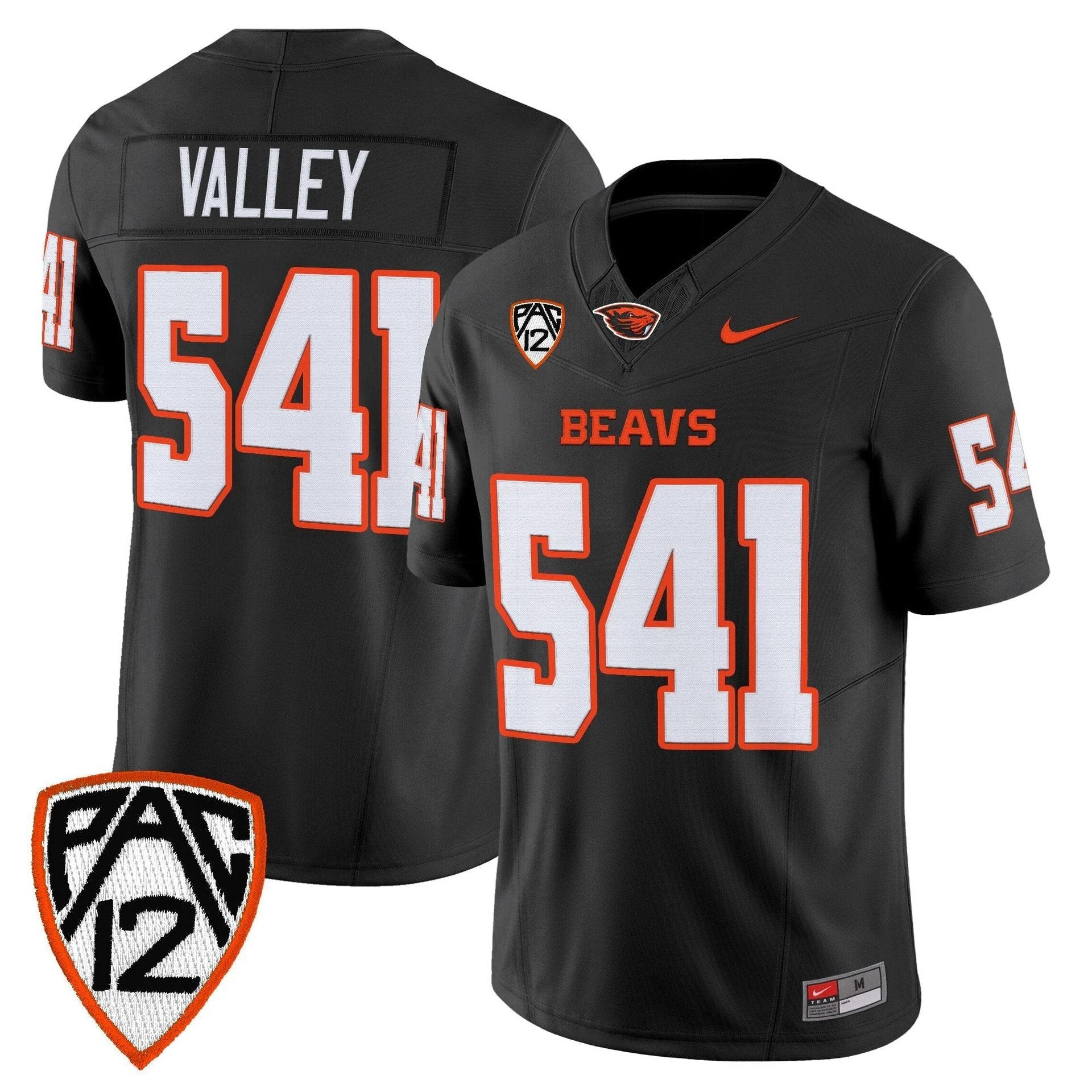 Valley Jersey #541 Oregon State Beavers 2025 Limited Stitched Black by My Store NCAA Football Jerseys