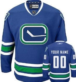 Vancouver Canucks Customized Blue Third Jersey by Hockey David