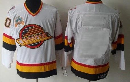 Vancouver Canucks Customized White CCM Jersey by Hockey David