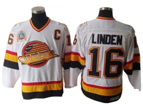 Vancouver Canucks #16 Trevor Linden 2005 Vintage CCM Jersey - Black by Hockey David
