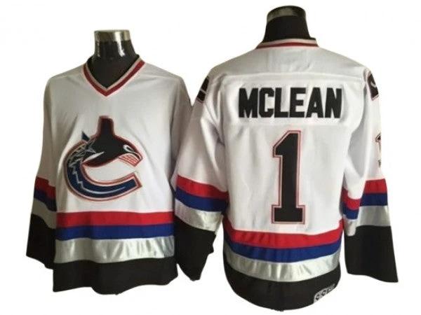 Vancouver Canucks #1 Kirk McLean 2005 Vintage CCM Jersey -White by Hockey David