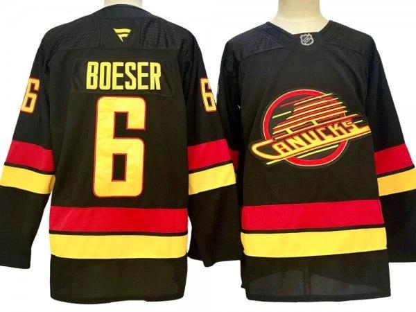 Vancouver Canucks #6 Brock Boeser Black 2024 Alternate Jersey by Hockey David