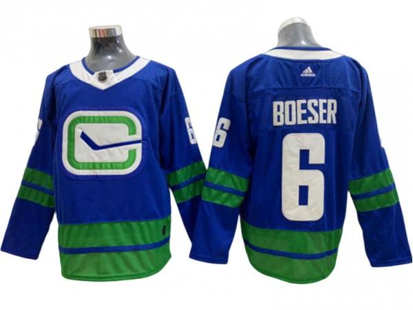 Vancouver Canucks #6 Brock Boeser Blue Alternate Jersey by Hockey David