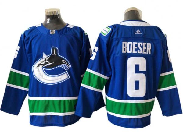Vancouver Canucks #6 Brock Boeser Blue Home Jersey by Hockey David