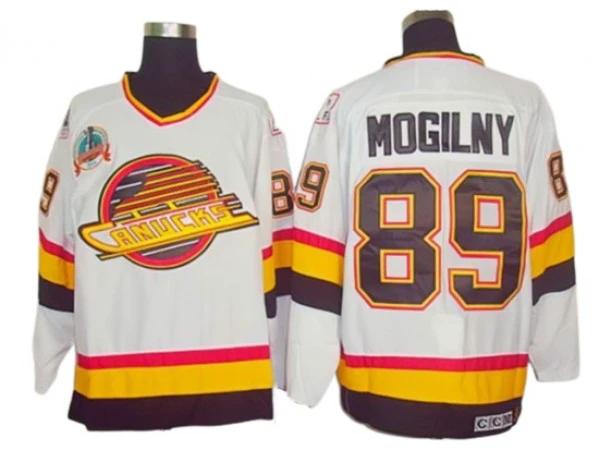 Vancouver Canucks #89 Alexander Mogilny 1994 Vintage CCM Jersey - White by Hockey David